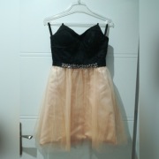 Sukienka czarno krewowa z tiulem roz. S cekiny 