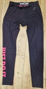 Czarno różowe legginsy Nike Justdoit. M