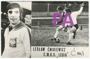 _Fotokartka Lesław Cmikiewicz - Legia Warszawa # 1, 9x14 cm
