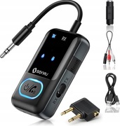 Bezprzewodowy Bluetooth 5.3 2W1 Odbiornik Nadajnik Wyświetlacz Led Aux