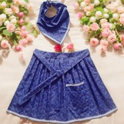 Fartuszek dziecięcy folk - granatowy
