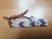 Bransoletka z koralików tkana na krośnie rękodzieło