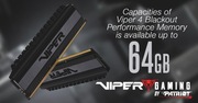 64GB (2x32GB)  3600MHz - Patriot Viper DDR4 - Blackout Edition