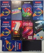 Kasety VHS używane, komplet 10 sztuk za 45zł.
