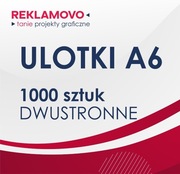 ULOTKI A6 1000 sztuk DRUK | EXPRESS | DWUSTRONNE
