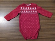 Body świąteczne dla niemowlaka czerwone długi rękaw, r. 62, 5.10.15
