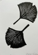 Linoryt - Miłorzębu japoński - Ginkgo biloba - 210x297 mm