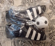 Figurka na tort piłka nożna korki plus piłka na tort ozdoba plastikowa