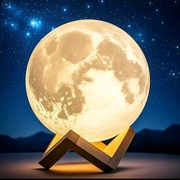 Lampka nocna KSIĘŻYC LED – nastrojowa dekoracja do sypialni, prezent.