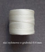 Nici nylonowe SuperLon Standard kolor biały 0,4mm - szpulka