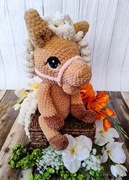 Konik koń na szydełku maskotka kucyk rękodzieło