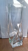 Wysoki 40 cm wazon Twister KROSNO z grubego szkła skręcony 