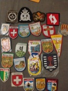 Naszywki retro herby miasta państwa zestaw