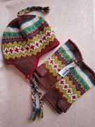 Komplet czapka i rękawiczki, Nepal, Willders Limited, 57 cm