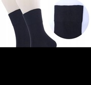 SKARPETY damskie męskie bawełniane BAMBUSOWE czarne Unisex roz. 35-38