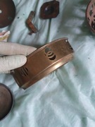 Podstawa lampy znicza podgrzewacz mosiężny, osłona palnika, wkładu kuchenki