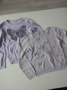 H&M 2x dziecięcy lekki sweterek przez głowę r 122/128