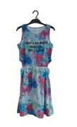Sukienka letnia z wycięciami z boku tie dye