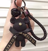 Brelok miś z dzwoneczkiem z chwostem do torebki plecaka kluczy z kokardą