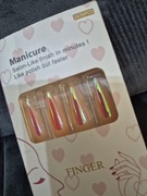 Tipsy różowe z chromowym efektem lustrzanym