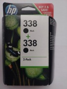 2 x Tusz HP 338 black czarny dwupak 2-Pack oryginał CB331EE 