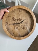 Zegar drewniany dębowy