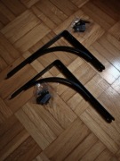 PODPÓRKI pod półki 2szt CZARNE 15x20cm + Wkręty I Kołki