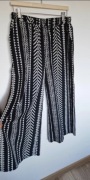 Spodnie szerokie palazzo kuloty rozmiar XL/XXL jak nowe czrno białe 