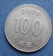 Moneta Korea Południowa 100 wonów 2000