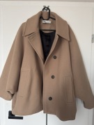 Płaszcz krótki wełniany Zara - oversize 