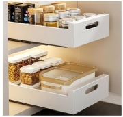 Szuflada Organizer Do Szafki Kuchennej Wysuwana Szuflada Biała 30cm