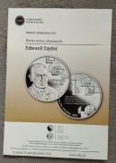 Folder - Ogłoszenie do srebrnej monety 10 zł EDWARD TAYLOR 