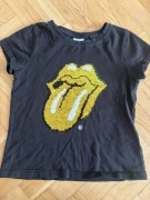 Czarna bluzka odwracane język