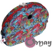 Granatowy organizer do Obag MOON LIGHT kwiaty czerwony 2 kieszenie OMAY