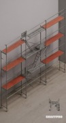 Nowe Rusztowanie Plettac 70 – Zestaw 76,5m2 (9m x 8,5m)