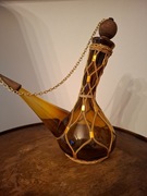 UROCZA, STARA KARAFKA Z ŁAŃCUSZKOWYM OPLOTEM