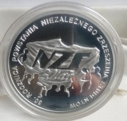 10 zł 2011  30. ROCZNICA POWSTANIA NZS  Ag 925  NBP  UNC