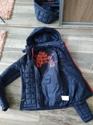 SUPER DRY __ciepła zimowa kurtka z kapturem___BDB___34