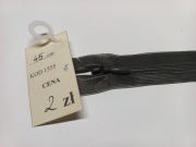 Zamek spiralny spirala kryty 45cm ciemny szary