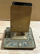 Stary mosiężny stojak na zapałki ładny solidny 