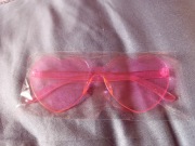 Różowe okulary serduszka walentynki karnawał foto budka 