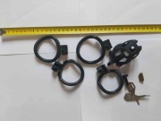Klatka na Penisa BDSM – Czarna – ABS – Z Kłódkami – Stan Używany