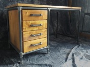 Biurko loftowe drewniano metalowe