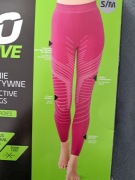 Malinowe legginsy termoaktywne s/m