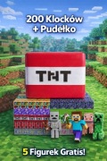 Klocki Magnetyczne 200 szt. Pudełko Minecraft Figurki Prezent Zabawka Stem