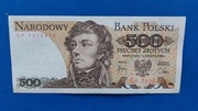 Banknot 500 zł z 1982r, Seria GF