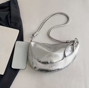 Damska Torba na Ramię , srebrna