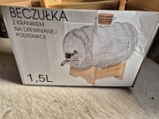 Beczulka beczka szklana z kranikiem i podestem