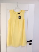 żółta elegancka prosta sukienka bez rekawow tunika atmosphere 44XXL