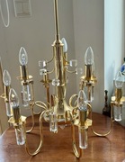 Kryształowy włoski żyrandol Sciolari, lata 70 XX wieku